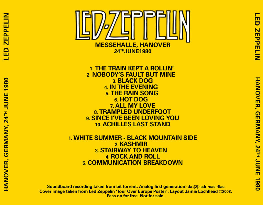 led zeppelin hannover 1980