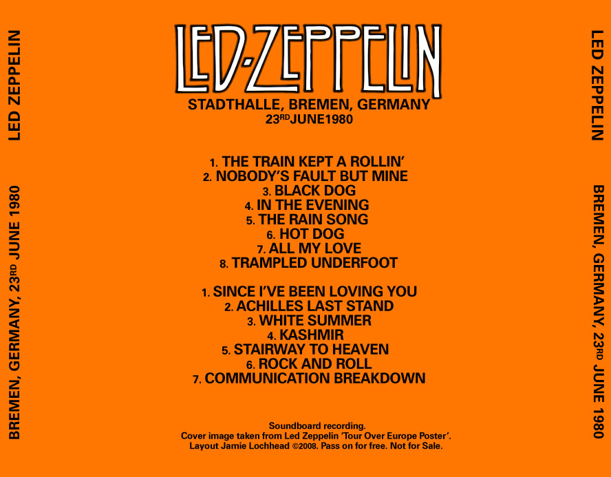 led zeppelin bremen 1980