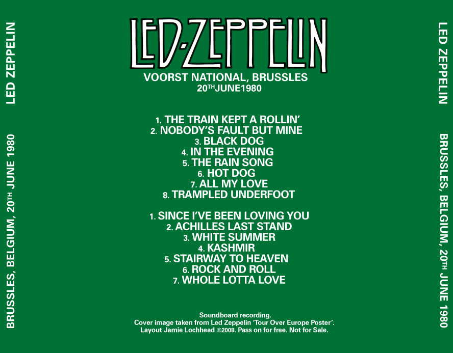 led zeppelin brussels 1980