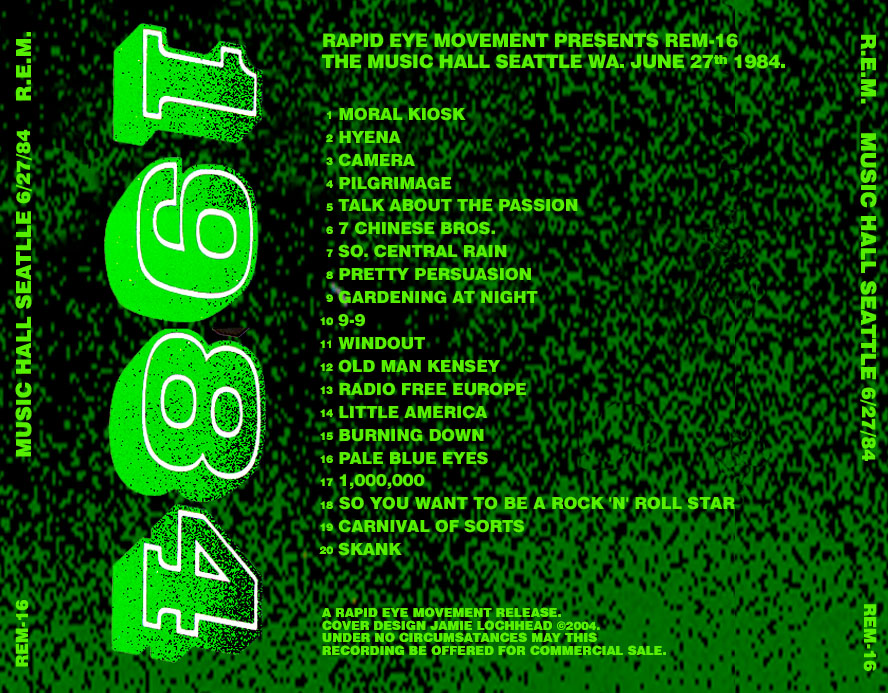 r.e.m. seattle 84