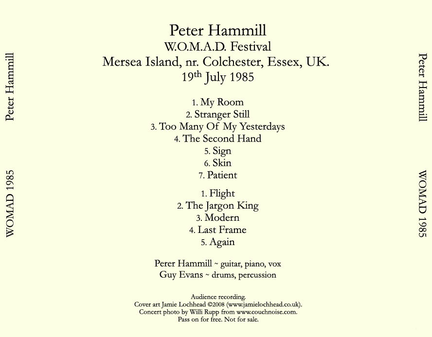 peter hammill womad 1985